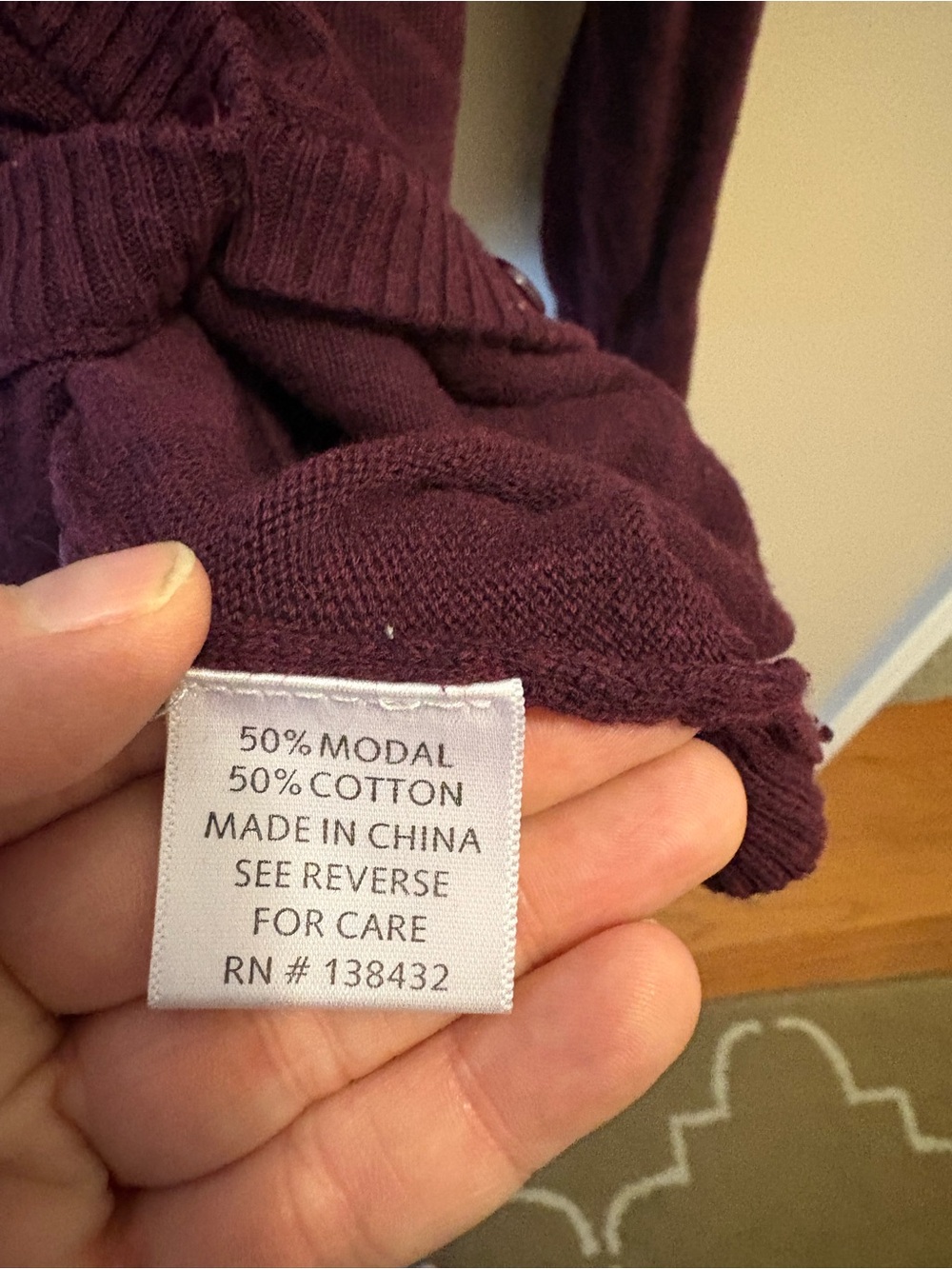 ModCloth Plum Button-Up V-Neck Cardigan - Picture 5 of 6